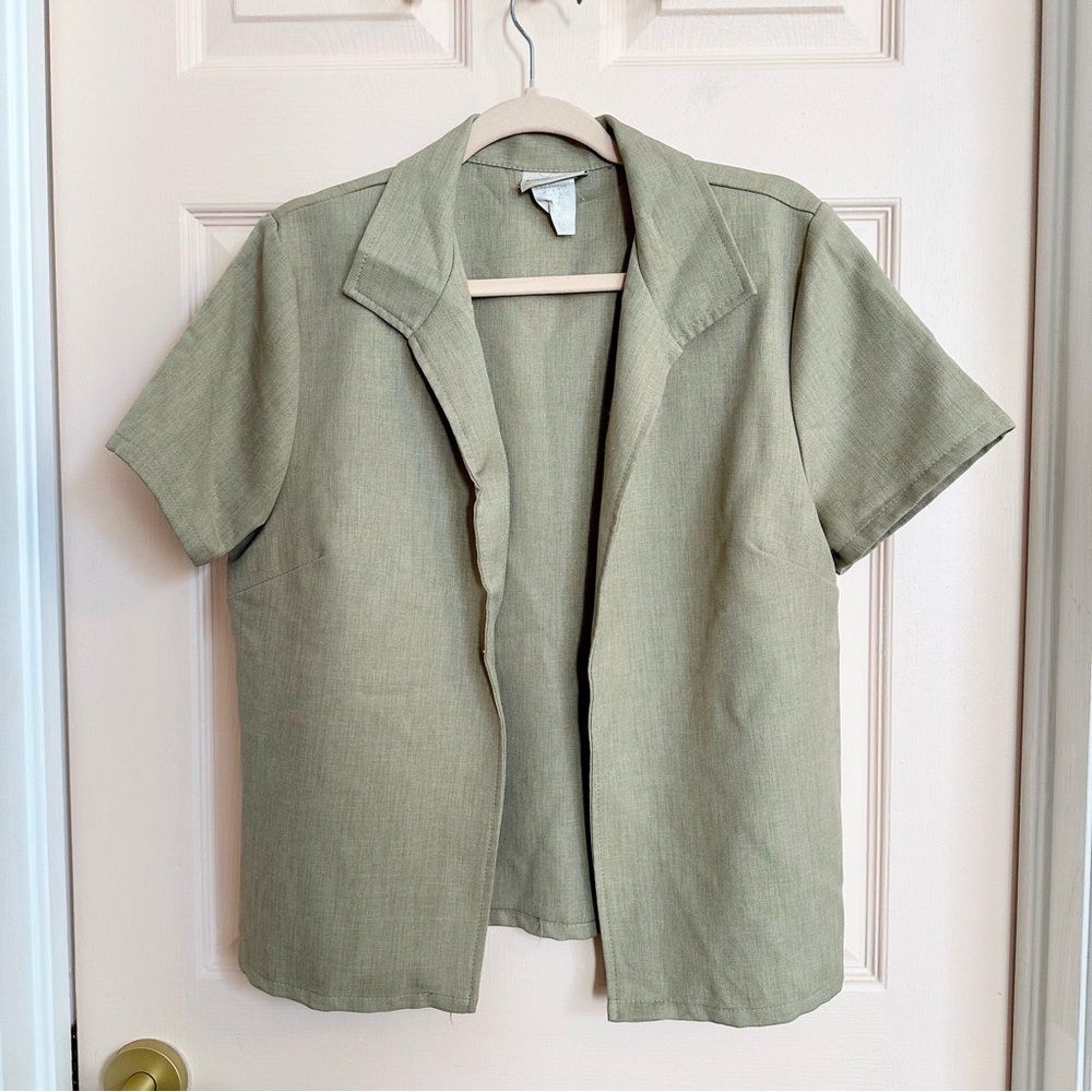 Vintage tan expressions jacket top